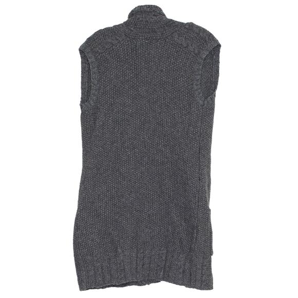 Eddie Bauer Cardigan Wool Chunky Cozy Dark Academia Minimalist Open Gray Small - Picture 5 of 6